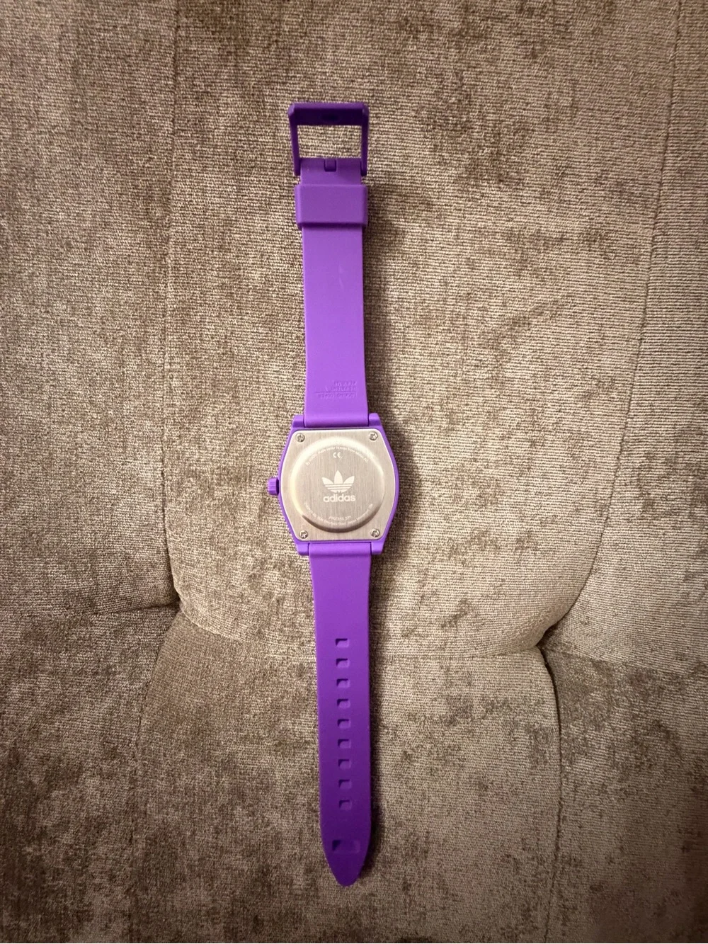 adidas Purple Silicone Sport Watch - Monochrome Design